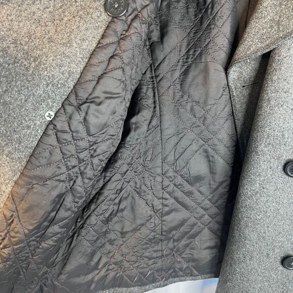American Eagle Outfitters 80% Wool Peacoat Gray Classic Chic Size Medium Dressy - Picture 6 of 9